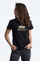 Alpha Industries t-shirt bawełniany New Basic T nadruk czarny 196051FP.583