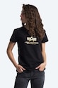 Alpha Industries t-shirt bawełniany New Basic T nadruk czarny 196051FP.583
