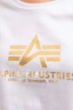 white Alpha Industries cotton T-shirt New Basic T Foil Print