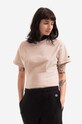 Хлопковая футболка Champion Crewneck хлопок бежевый 115142