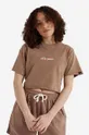 Бавовняна футболка Ellesse коричневий