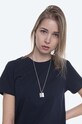 Памучна тениска A.P.C. Poppy T-Shirt тъмносин COBQX.F26718
