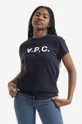 mornarsko modra Bombažna kratka majica A.P.C. VPC Colour Ženski