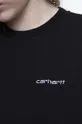 negru Carhartt WIP longsleeve din bumbac Script Embroidery