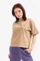 коричневий Бавовняна футболка Carhartt WIP Жіночий