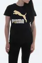 чёрный Хлопковая футболка Puma Classic Logo Tee Женский