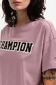 μωβ Βαμβακερό μπλουζάκι Champion