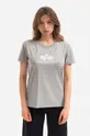 γκρί Βαμβακερό μπλουζάκι Alpha Industries Γυναικεία