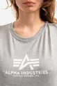 sivá Bavlnené tričko Alpha Industries