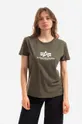 green Alpha Industries cotton T-shirt New Basic T Wmn Women’s