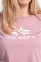 розов Памучна тениска Alpha Industries Basic Tee