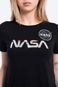 Alpha Industries t-shirt bawełniany Nasa Pm T Wmn czarny 198053.373