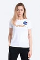 Alpha Industries t-shirt bawełniany NASA Pm T nadruk biały 198053.438