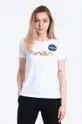 biela Bavlnené tričko Alpha Industries NASA Pm T Dámsky