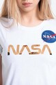 Alpha Industries t-shirt bawełniany NASA Pm T biały 198053.438