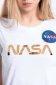 bela Bombažna kratka majica Alpha Industries NASA Pm T