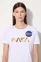 Alpha Industries t-shirt bawełniany NASA Pm T 198053.438 biały