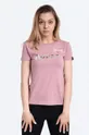 różowy Alpha Industries t-shirt bawełniany NASA PM Damski