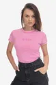 ροζ Μπλουζάκι Guess Guess Classic Logo Baby Tee W2BP00KBAX0 Γυναικεία