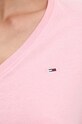 Tommy Jeans t-shirt bawełniany różowy DW0DW14617.NOS