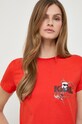 Бавовняна футболка Karl Lagerfeld помаранчевий 240W1724