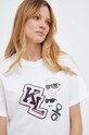 Karl Lagerfeld pamut póló fehér 240W1727