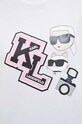 Karl Lagerfeld pamut póló 240W1727 fehér