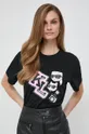 czarny Karl Lagerfeld t-shirt bawełniany