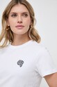 Pamučna majica Karl Lagerfeld bijela 240W1722