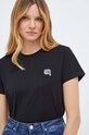 Karl Lagerfeld tricou din bumbac negru 240W1722