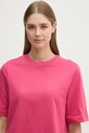 United Colors of Benetton tricou din bumbac roz 3BL0E17G5
