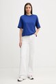 United Colors of Benetton t-shirt bawełniany 3BL0E17G5 niebieski AA00
