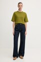 Памучна тениска United Colors of Benetton 3BL0E17G5 зелен AA00