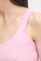 United Colors of Benetton top damski bawełniany z elastanem różowy 3ZQM1H291