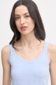 Odzież United Colors of Benetton top damski bawełniany z elastanem 3ZQM1H291 niebieski