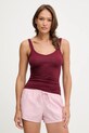 Top United Colors of Benetton slim burgundské 3ZQM1H291