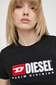 Diesel tricou din bumbac A05093.0GRAI negru