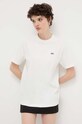 Diesel t-shirt bawełniany T-JUSTINE-DOVAL-PJ aplikacja beżowy A09558.0AIJU