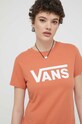 Vans tricou din bumbac portocaliu VN0A3UP4EHC1