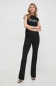 Karl Lagerfeld top bawełniany 241W1701 czarny AA00