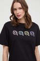 Karl Lagerfeld tricou din bumbac 241W1702 negru AA00