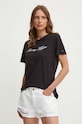 Bavlnené tričko Tommy Hilfiger WW0WW43459 čierna AA00
