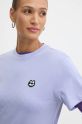 Karl Lagerfeld t-shirt in cotone violetto 245W1712