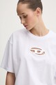 Diesel tricou din bumbac T-BUXT-CROP-OD alb A15096.0NIAX
