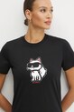 Одежда Хлопковая футболка Karl Lagerfeld A1W17128 чёрный