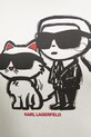 Karl Lagerfeld t-shirt bawełniany beżowy A1W17129