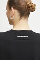 Karl Lagerfeld pamut póló A1W17129 fekete