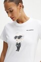 Бавовняна футболка Karl Lagerfeld білий A1W17130