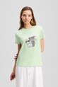Karl Lagerfeld t-shirt bawełniany regular zielony A1W17131
