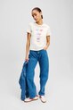 Karl Lagerfeld tricou din bumbac bej A2W17112